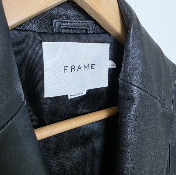 CYBER MONDAY! Frame School Boy Leather Blazer Size Small (4) - Picture 10 of 15